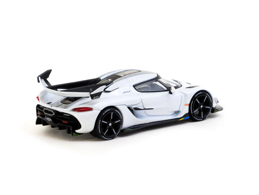 Tarmac Works 1:64 Koenigsegg Jesko Attack White with Tarmac Cards - Lamley Special Edition - GLOBAL64