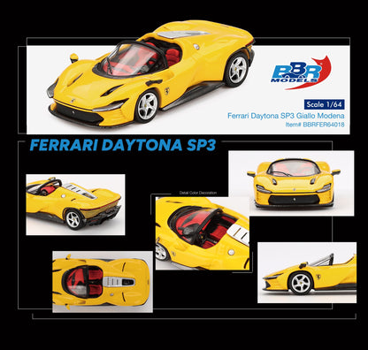BBR Models 1:64 Ferrari Daytona SP3 Giallo Modena