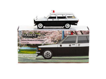 Tarmac Works 1:64 Datsun Bluebird 510 Wagon Japan Police Car- GLOBAL64