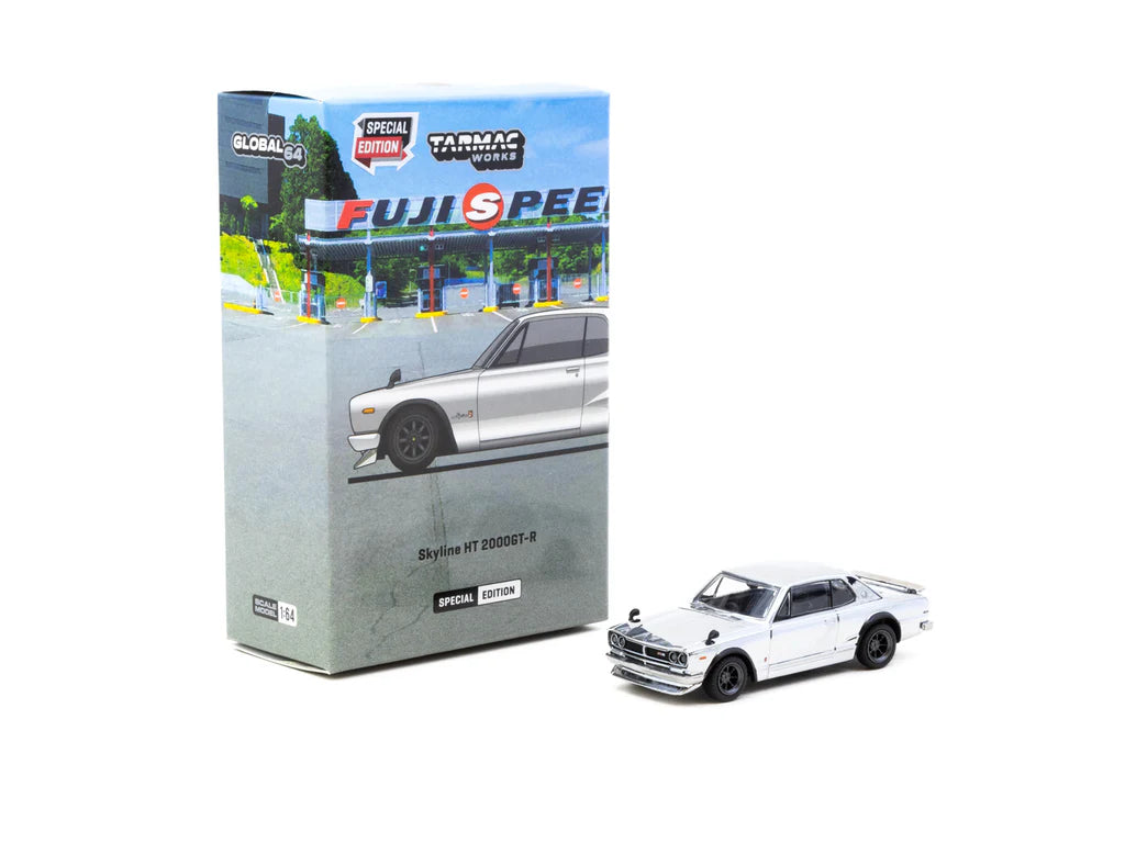 Tarmac Works 1:64 Skyline HT 2000GT-R Silver Chrome - Japan Special Edition - GLOBAL64