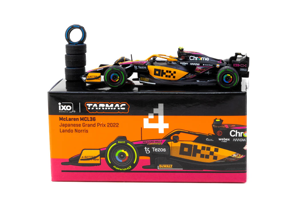 Tarmac Works 1:64 McLaren MCL36 Japanese Grand Prix 2022 Lando Tarmac Works 1:64 McLaren MCL36 Japanese Grand Prix 2022 Lando
