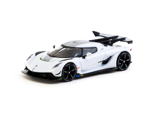 Tarmac Works 1:64 Koenigsegg Jesko Attack White with Tarmac Cards - Lamley Special Edition - GLOBAL64