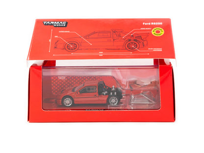 Tarmac Works 1:64 Ford RS200 Red - HOBBY64+
