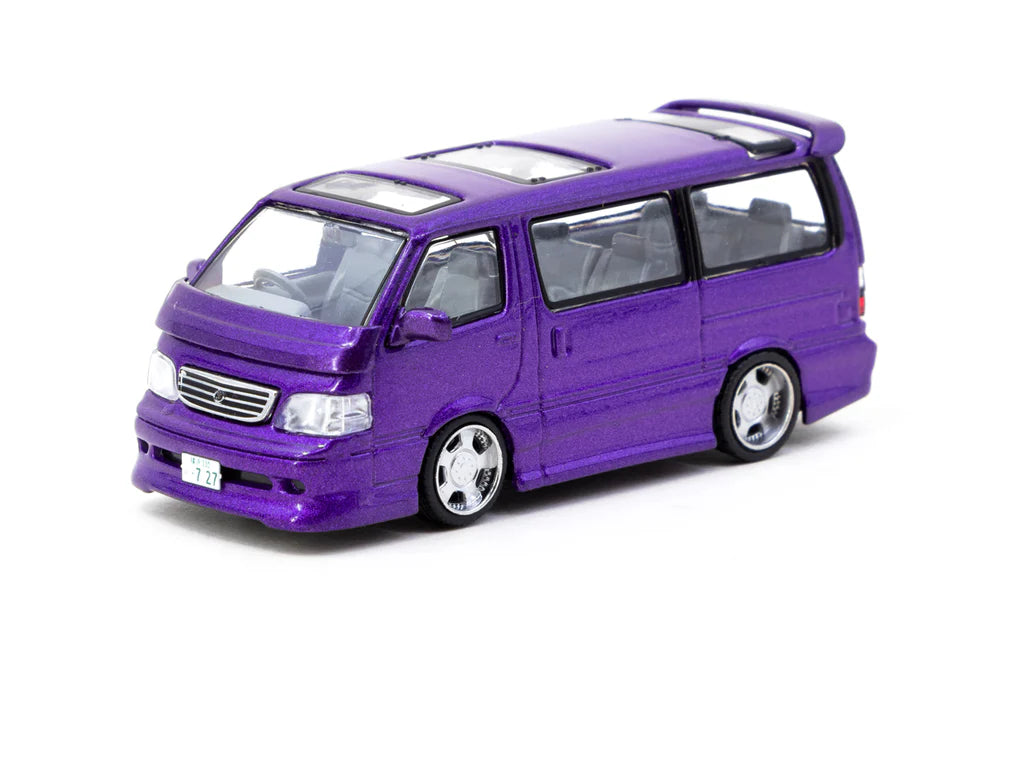 Tarmac Works 1:64 Toyota Hiace Wagon Custom Purple - ROAD64