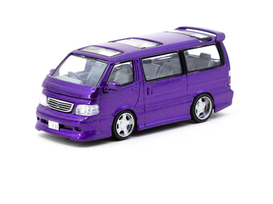 Tarmac Works 1:64 Toyota Hiace Wagon Custom Purple - ROAD64